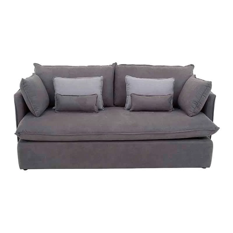 Raw sofa product photo on plain background.